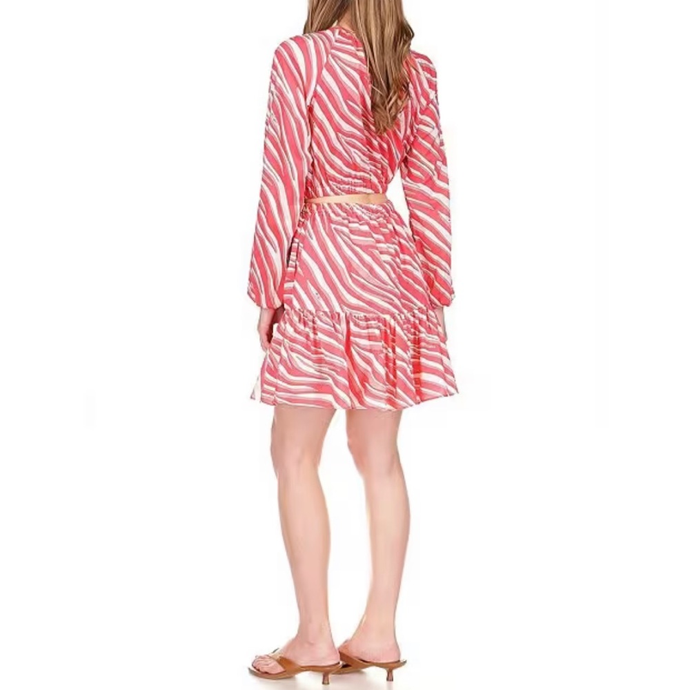 MICHAEL MICHAEL KORS
Zebra Print Cotton Lawn Cutout Dress